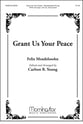 Grant Us Your Peace SATB choral sheet music cover